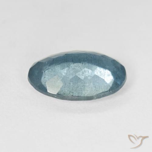 Aguamarina Verde azulado natural de 3.43 ct, Ovalada, VS-SI