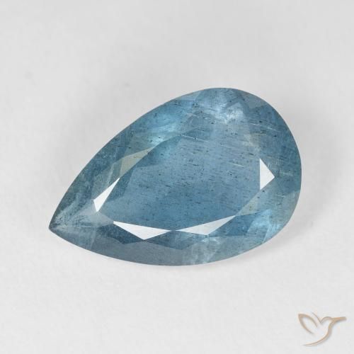 5.21ct Natural Azul intenso Aguamarina, En forma de pera, VS-SI, Photo A