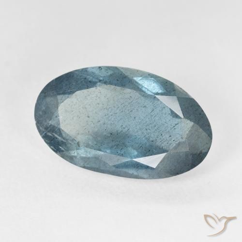 Aguamarina Verde azulado claro natural de 5.79 ct, Ovalada, VS-SI