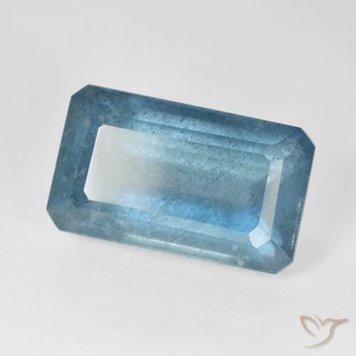Aguamarina Azul claro natural de 13.52 ct, Corte Octágono / Esmeralda, VS-SI