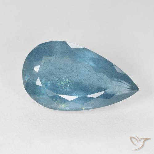 Aguamarina Azul verdoso natural de 8.96 ct, En forma de pera, VS-SI