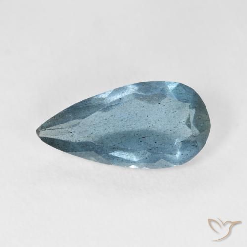 Aguamarina Azul agua claro natural de 2.35 ct, En forma de pera, VS-SI