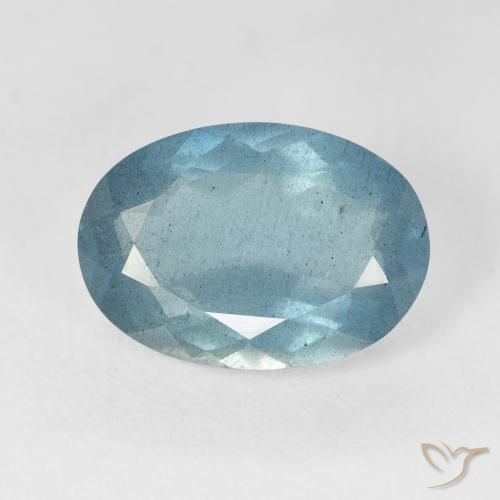 5.24ct Natural Azul verdoso claro Aguamarina, Ovalada, VS-SI