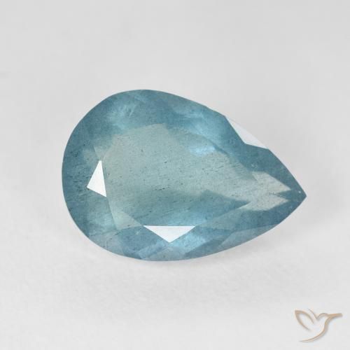 Aguamarina Azul claro natural de 5.16 ct, En forma de pera, VS-SI