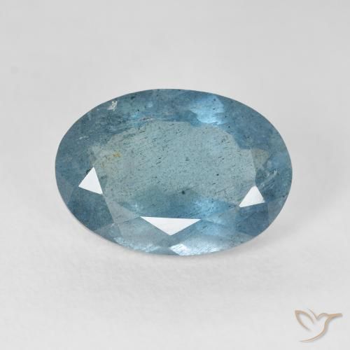 5.63ct Natural Azul claro Aguamarina, Ovalada, VS-SI