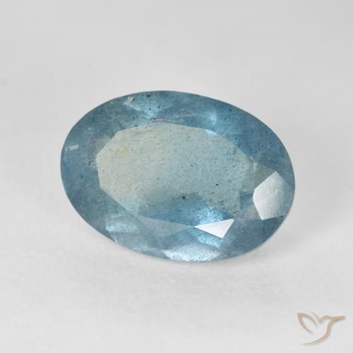 Aguamarina Azul claro natural de 5.63 ct, Ovalada, VS-SI