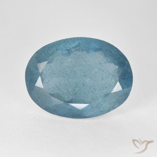 9.08ct Natural Azul claro Aguamarina, Ovalada, VS-SI