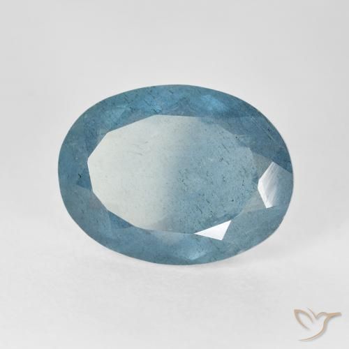 Aguamarina Azul claro natural de 9.08 ct, Ovalada, VS-SI
