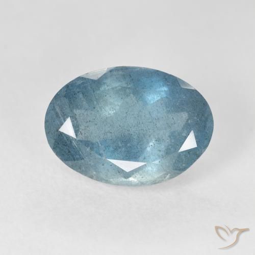 5.28ct Natural Azul claro Aguamarina, Ovalada, VS-SI