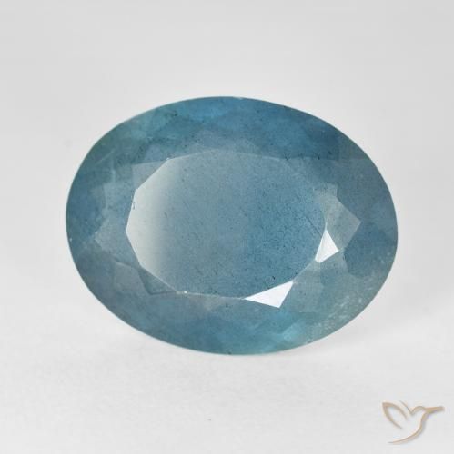 Aguamarina Azul verdoso natural de 12.80 ct, Ovalada, VS-SI