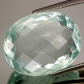 Aguamarina azul natural de 14,10 ct, corte óvalo, SI