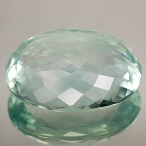 Aguamarina azul natural de 14,10 ct, corte óvalo, SI