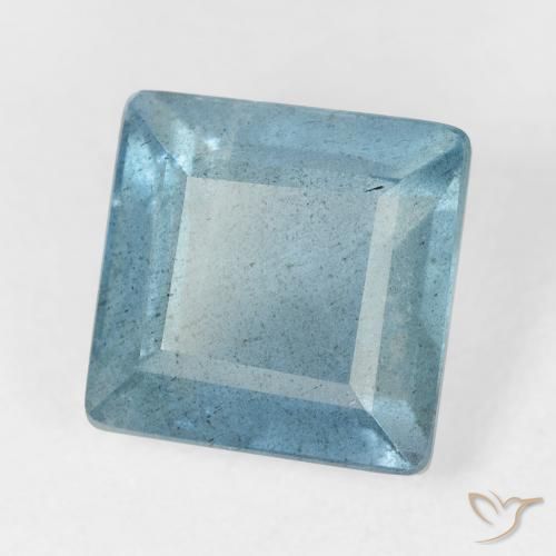 Aguamarina Light Bluish Turquoise natural de 4.81 ct, Cuadrado, VS-SI