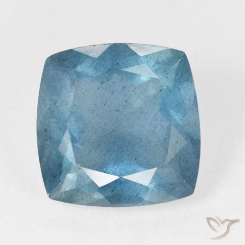 6.26ct Natural Verde azulado Aguamarina, Forma Cojín, VS-SI