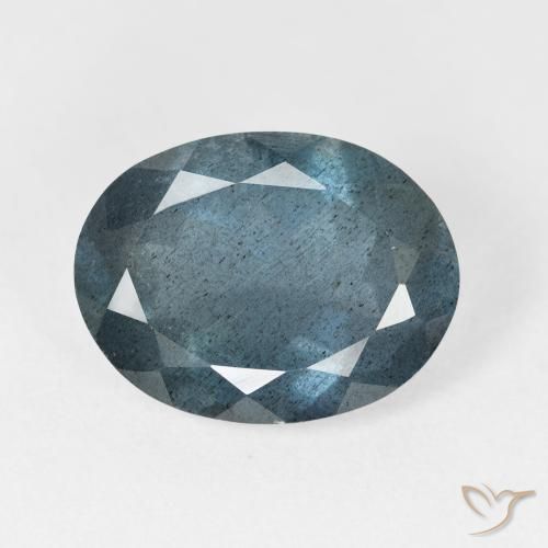 Aguamarina azul natural de 6,07 ct, corte óvalo, VS-SI