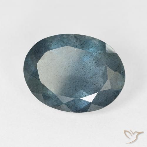 Aguamarina azul natural de 6,07 ct, corte óvalo, VS-SI