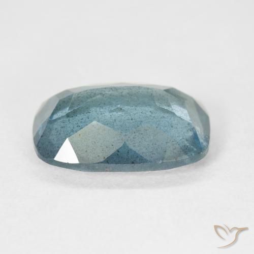 Aguamarina turquesa natural de 5,26 ct, corte cojín, VS-SI