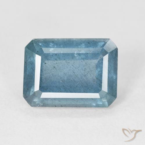 4.38ct Natural Verde azulado Aguamarina, corte esmeralda, VS-SI