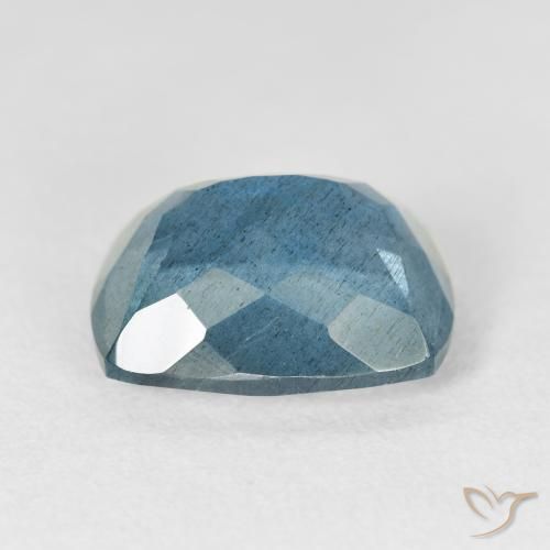 Aguamarina turquesa natural de 6,54 ct, corte cojín, VS-SI