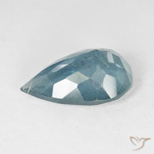 Aguamarina Light Bluish Turquoise natural de 5.66 ct, En forma de pera, VS-SI