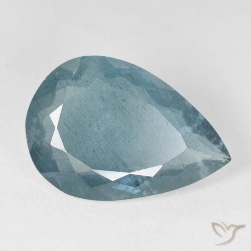 8.74ct Natural Verde azulado Aguamarina, En forma de pera, VS-SI