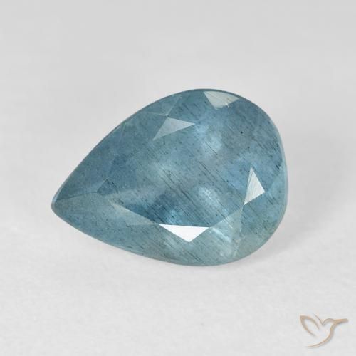 Aguamarina Azul verdoso natural de 4.01 ct, En forma de pera, VS-SI