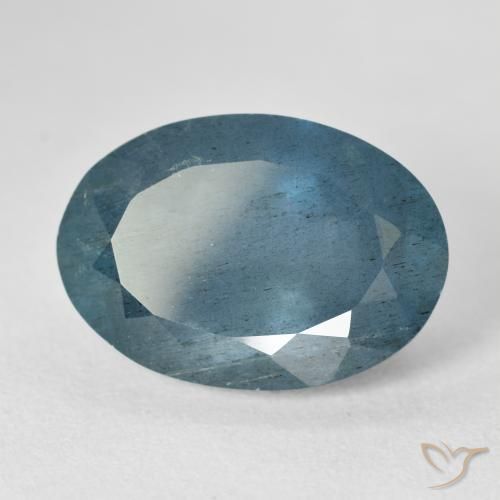 Aguamarina azul natural de 14,32 ct, corte óvalo, VS-SI