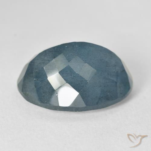 Aguamarina azul natural de 14,32 ct, corte óvalo, VS-SI
