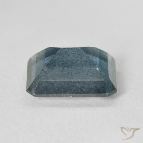 Aguamarina azul natural de 5,38 ct, corte esmeralda, VS-SI