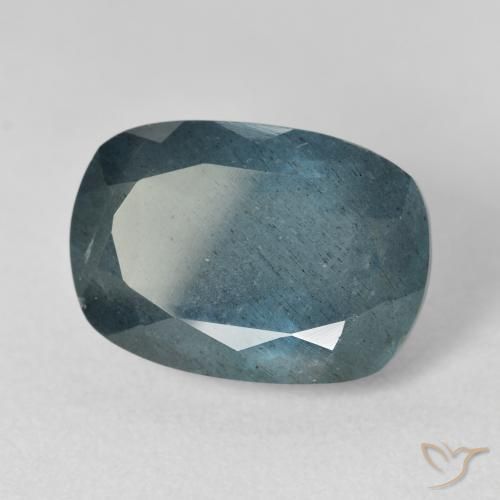 Aguamarina azul natural de 9,84 ct, corte cojín, VS-SI