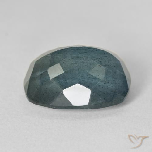 Aguamarina azul natural de 9,84 ct, corte cojín, VS-SI