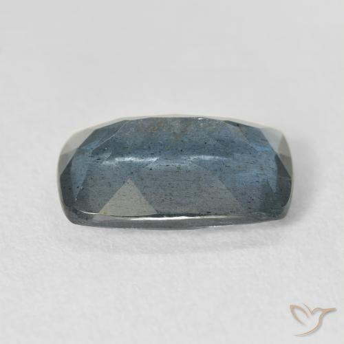 Aguamarina azul natural de 4,67 ct, corte cojín, VS-SI