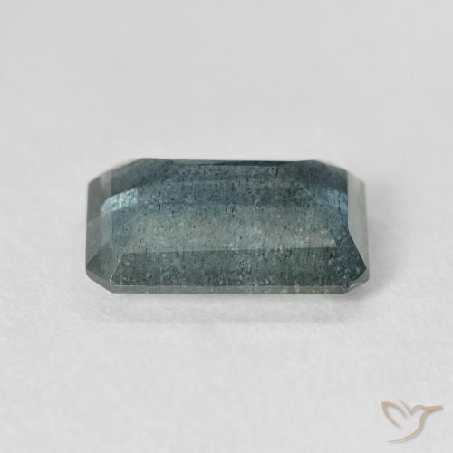 Aguamarina azul natural de 4,25 ct, corte esmeralda, VS-SI