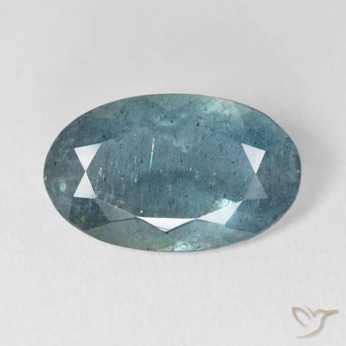 Aguamarina azul natural de 5,60 ct, corte óvalo, VS-SI