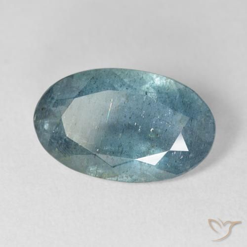 Aguamarina azul natural de 5,60 ct, corte óvalo, VS-SI
