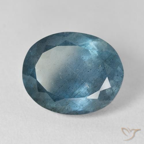 Aguamarina azul natural de 8,01 ct, corte óvalo, VS-SI
