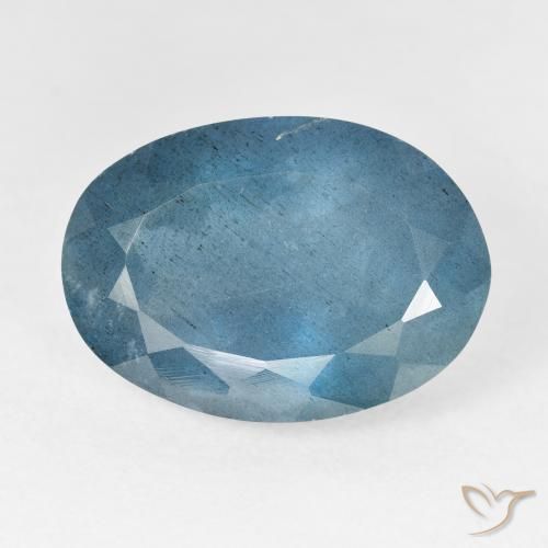 12.39ct Natural Azul plateado intenso Aguamarina, Ovalada, VS-SI