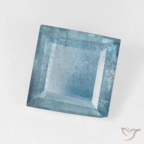 Aguamarina Azul claro natural de 4.70 ct, Cuadrado, VS-SI