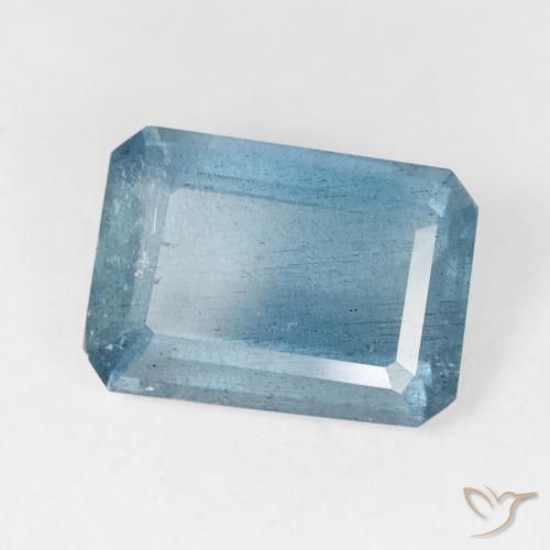 Aguamarina Azul medio natural de 6.20 ct, Corte Octágono / Esmeralda, VS-SI