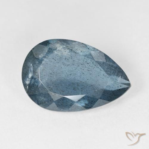 Aguamarina azul de 6,78 ct, en forma de pera, VS-SI