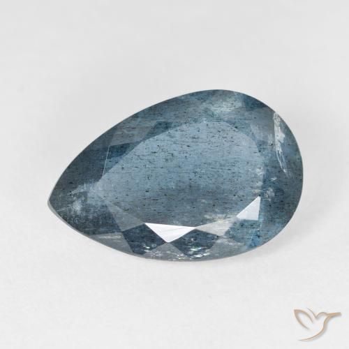 Aguamarina azul natural de 6,78 ct, en forma de pera, VS-SI