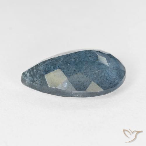 Aguamarina azul natural de 6,78 ct, en forma de pera, VS-SI
