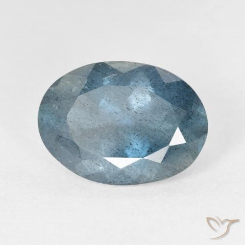 Aguamarina azul natural de 5,08 ct, corte óvalo, VS-SI
