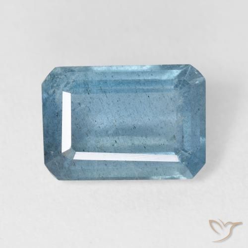 5.28ct Natural Celeste Aguamarina, corte esmeralda, VS-SI