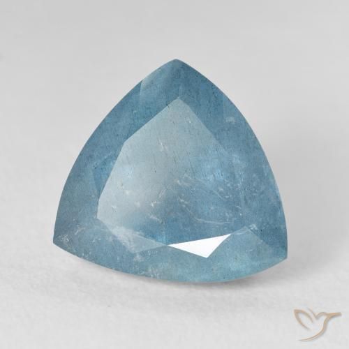 Aguamarina Azul verdoso claro natural de 6.80 ct, Trillón, VS-SI