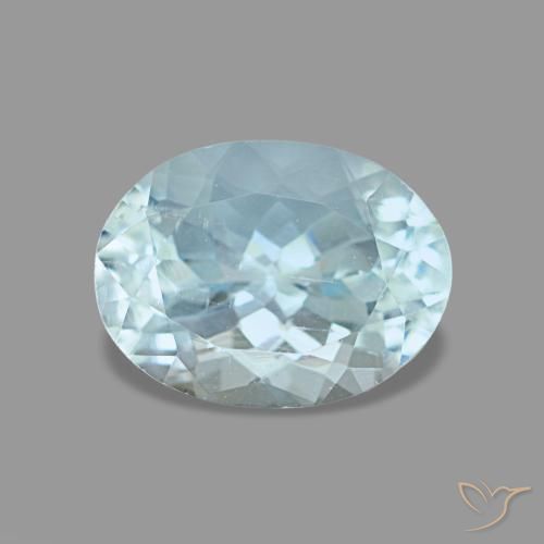 Aguamarina azul de 1,21 ct, ovalado, VS