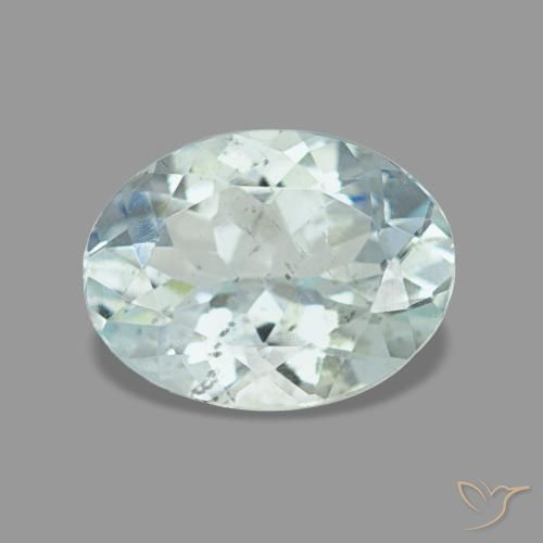 Aguamarina azul natural de 1,15 ct, corte óvalo, VS