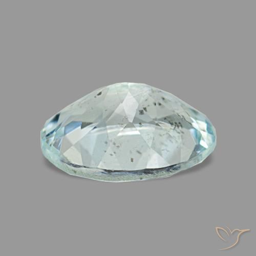 Aguamarina azul natural de 1,15 ct, corte óvalo, VS