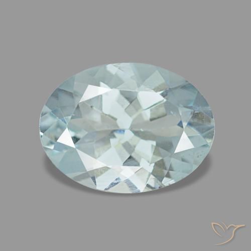 Aguamarina azul de 1,08 ct, ovalado, VS