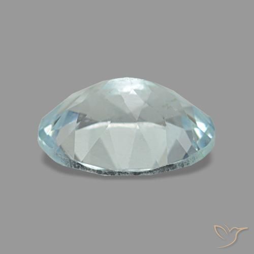 Aguamarina azul natural de 1,08 ct, corte óvalo, VS
